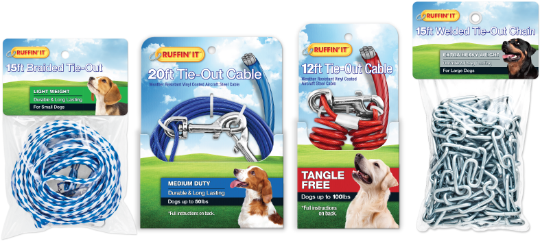 Tie Outs Stakes, Cable Tie Outs, Chain Tie Outs, Pet - Ruffin It 38150 15-ft. Heavy-duty Tie-out Chain (850x412), Png Download
