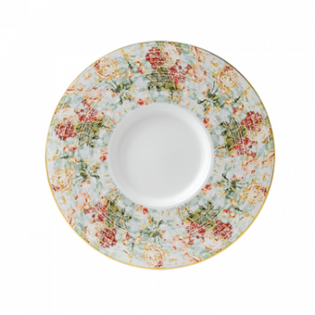 Dudson 2flo283p Floral Plate - Dudson Plate, 11-3/4" Dia., 5" Well, Round, (350x350), Png Download
