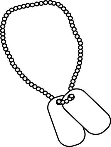 Chain Svg Dog - Dog Tags Clip Art (378x500), Png Download