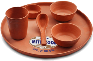 Img - Clay Dinner Set (350x350), Png Download