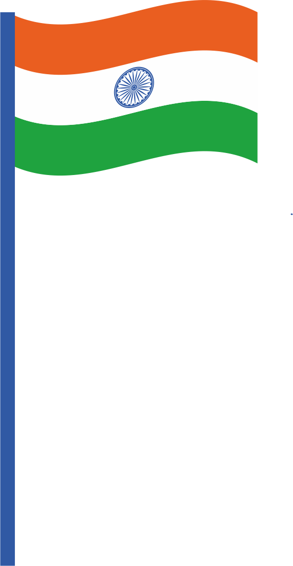 Indian Flag भारतीय झंडा तिरंगा-1 - Flag (572x1106), Png Download