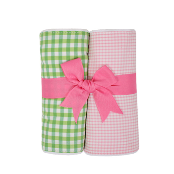 Gingham Burp Cloths (350x450), Png Download