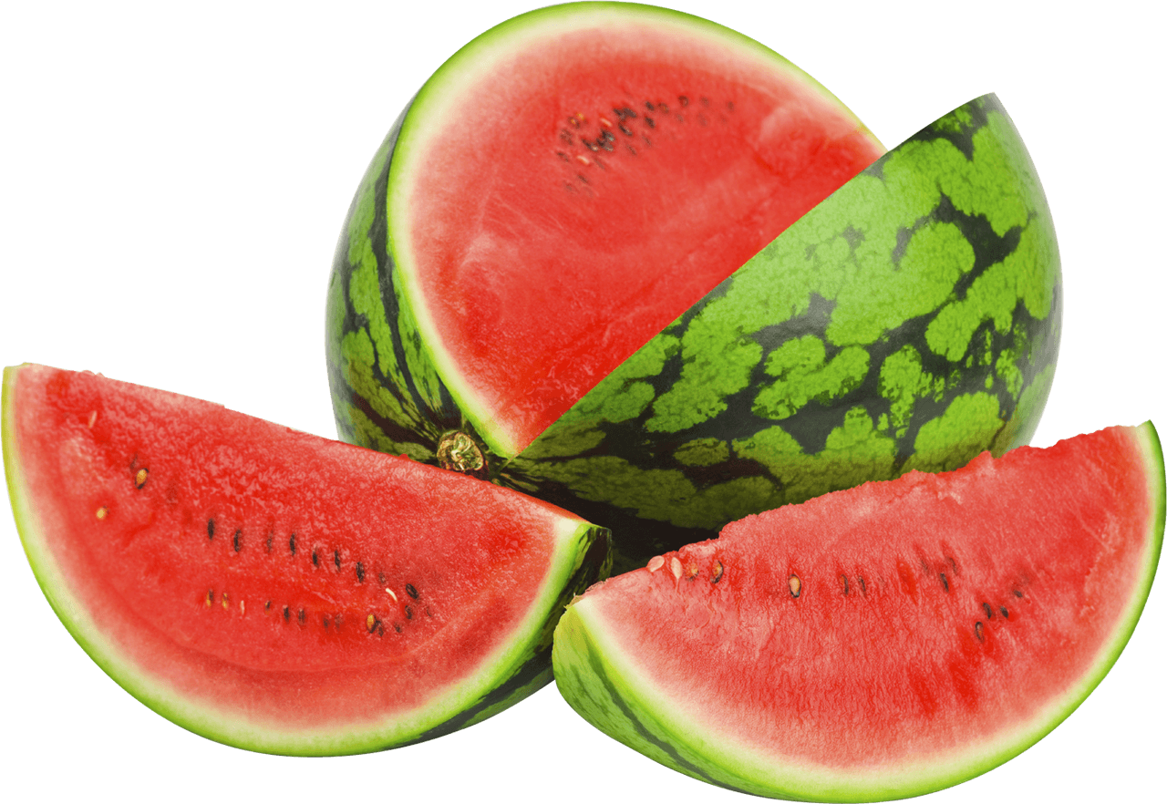 Watermelon On Transparent Background (1280x882), Png Download