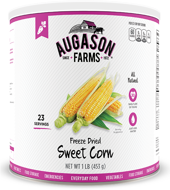 Augason Farms® Freeze Dried Sweet Corn Can - Survival Food Buckets By Augason Farms Produce (543x717), Png Download