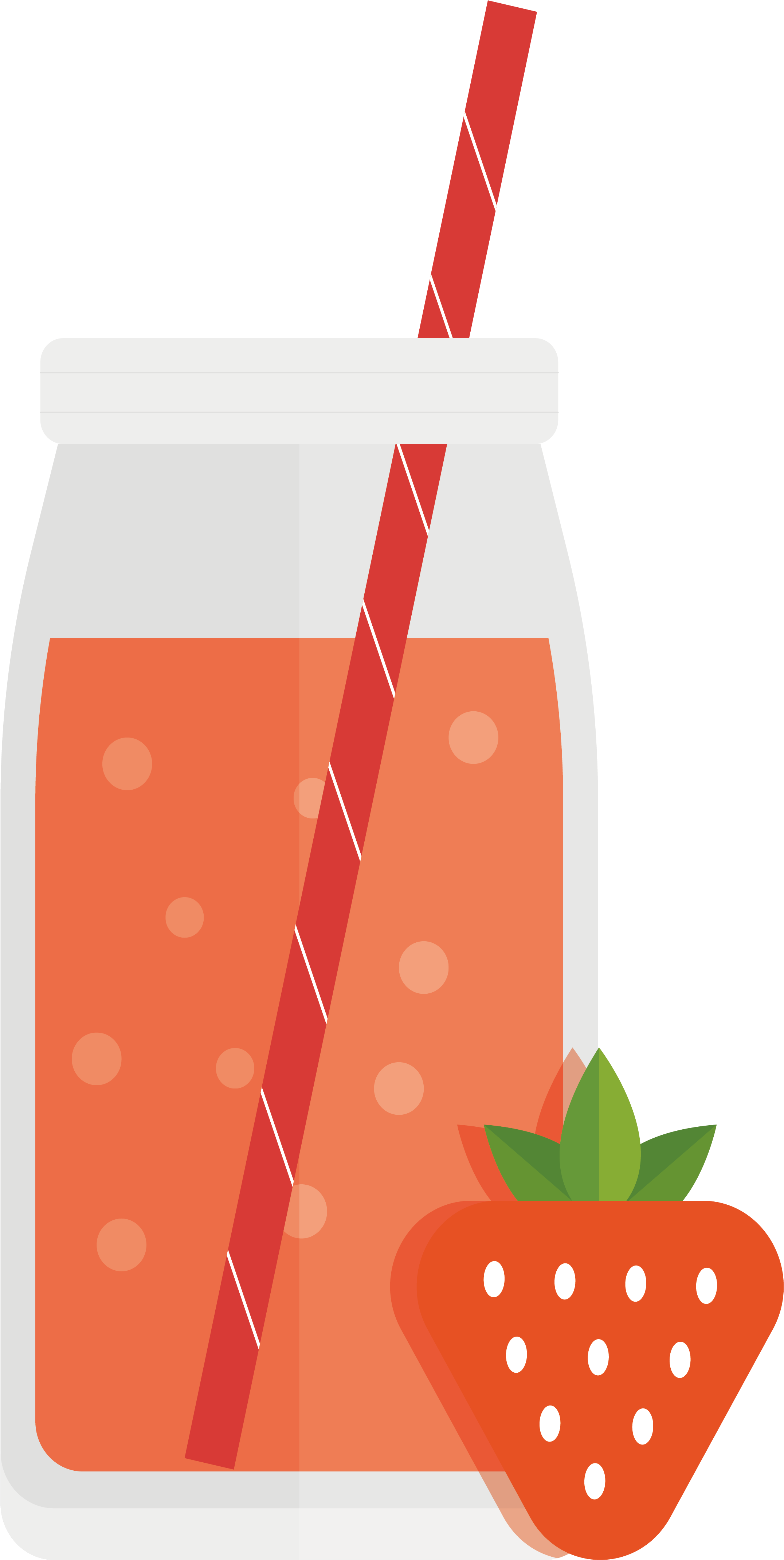 Clip Art Black And White Stock Aedmaasikas Design - Strawberry Juice (2151x4655), Png Download