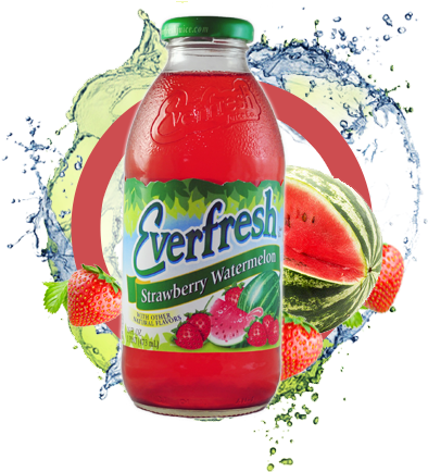 100% Juice Strawberry Watermelon - Everfresh Juice Blend Cocktail, Cranberry Apple - 32 (432x435), Png Download
