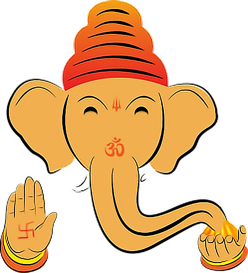 Lord God Vinayak Ganesh Foreground Background Hindu - Ganpati Transparent (498x548), Png Download