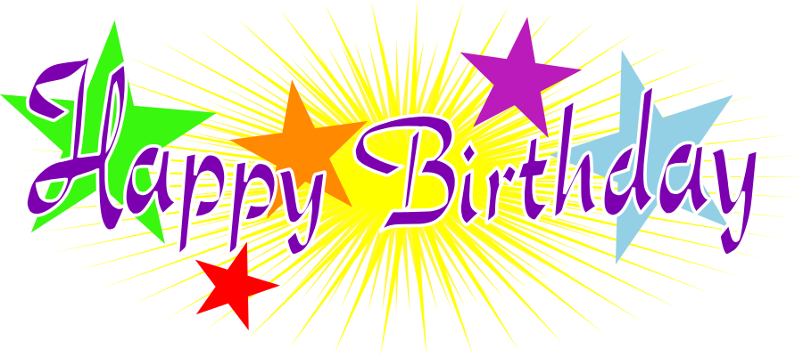 Happy Birthday With Stars Throw Blanket (900x401), Png Download