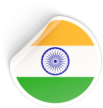 Round Sticker Illustration Of Flag Of India - Indian Flag Sticker Png (640x480), Png Download