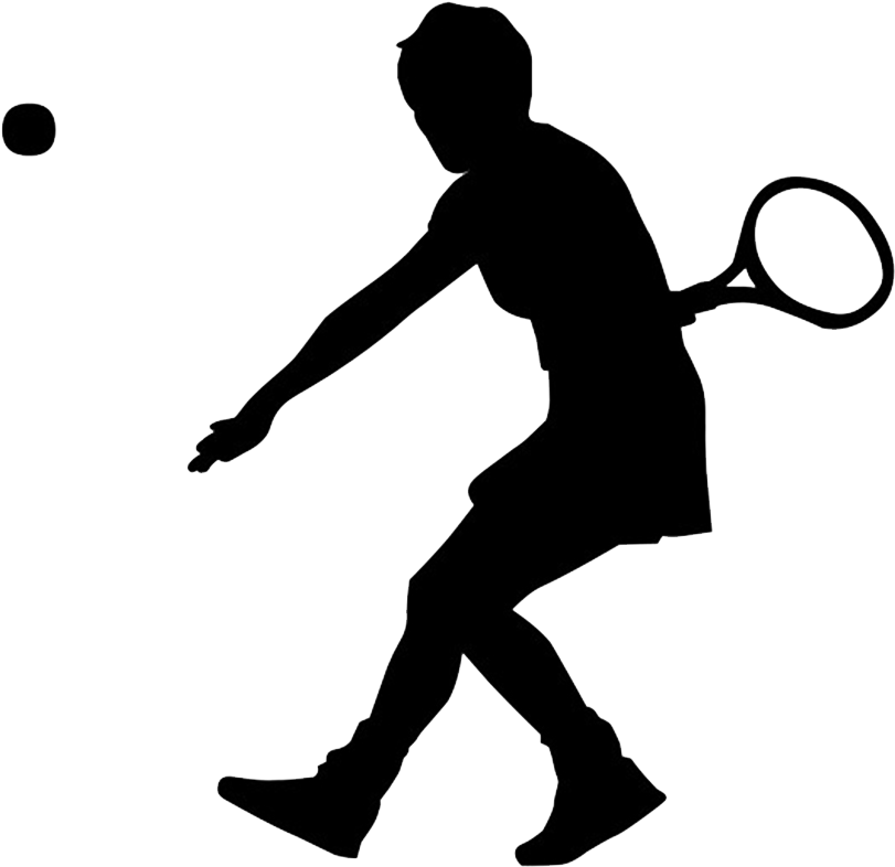 Sport Silhouette Icons Png - Tennis Player Clip Art (810x810), Png Download