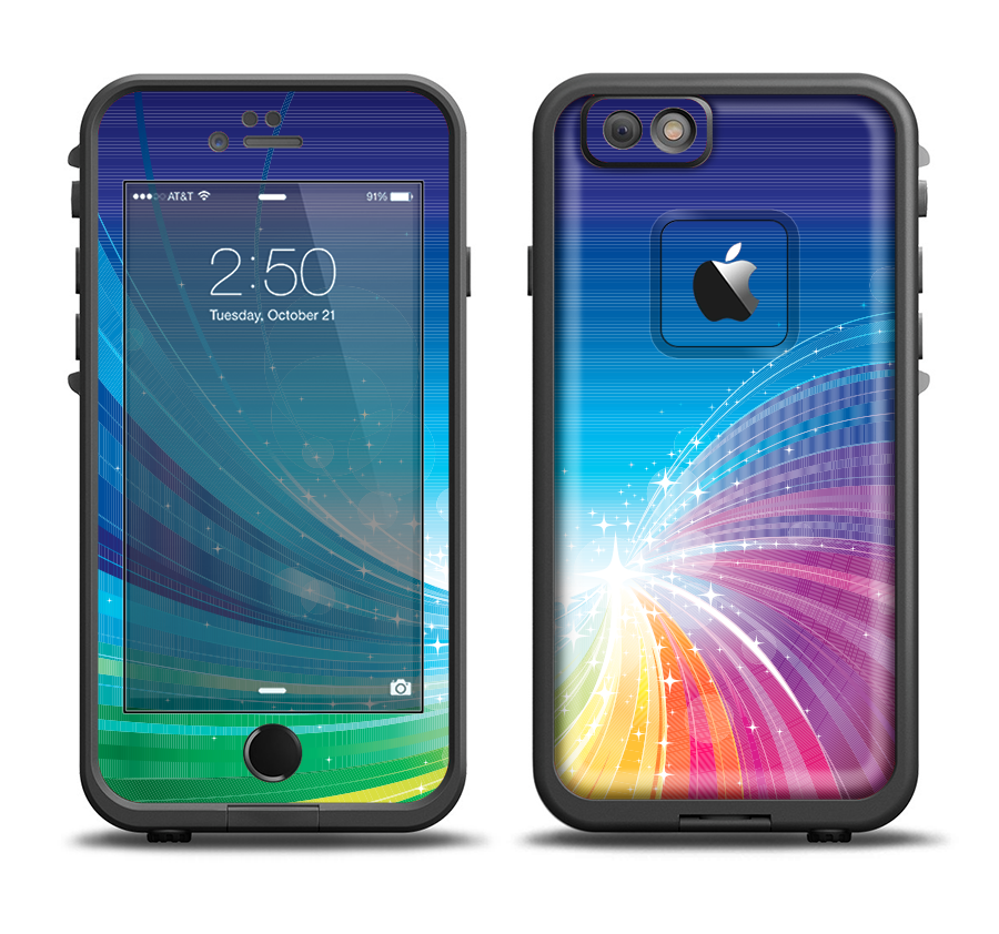 The Rainbow Hd Waves Apple Iphone 6 Lifeproof Fre Case - Iphone (900x842), Png Download