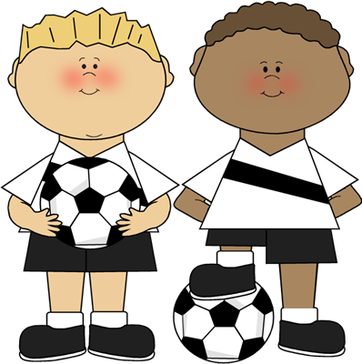 Soccer Clipart For Kids - Cartoon Girl Soccer Players (398x400), Png Download