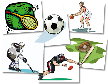 Sports Clip Art - Sports And Games Clipart (426x336), Png Download