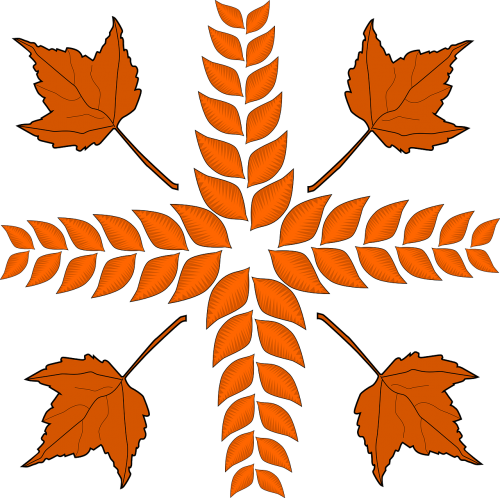 Foliage,dry - Leaves Cross (500x498), Png Download