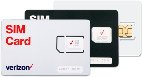Verizon 4g Lte Tri-cut 2ff/3ff/4ff Commercial Sim - Verizon Prepaid 30-day Unlimited Talk, Text, And Data (600x400), Png Download
