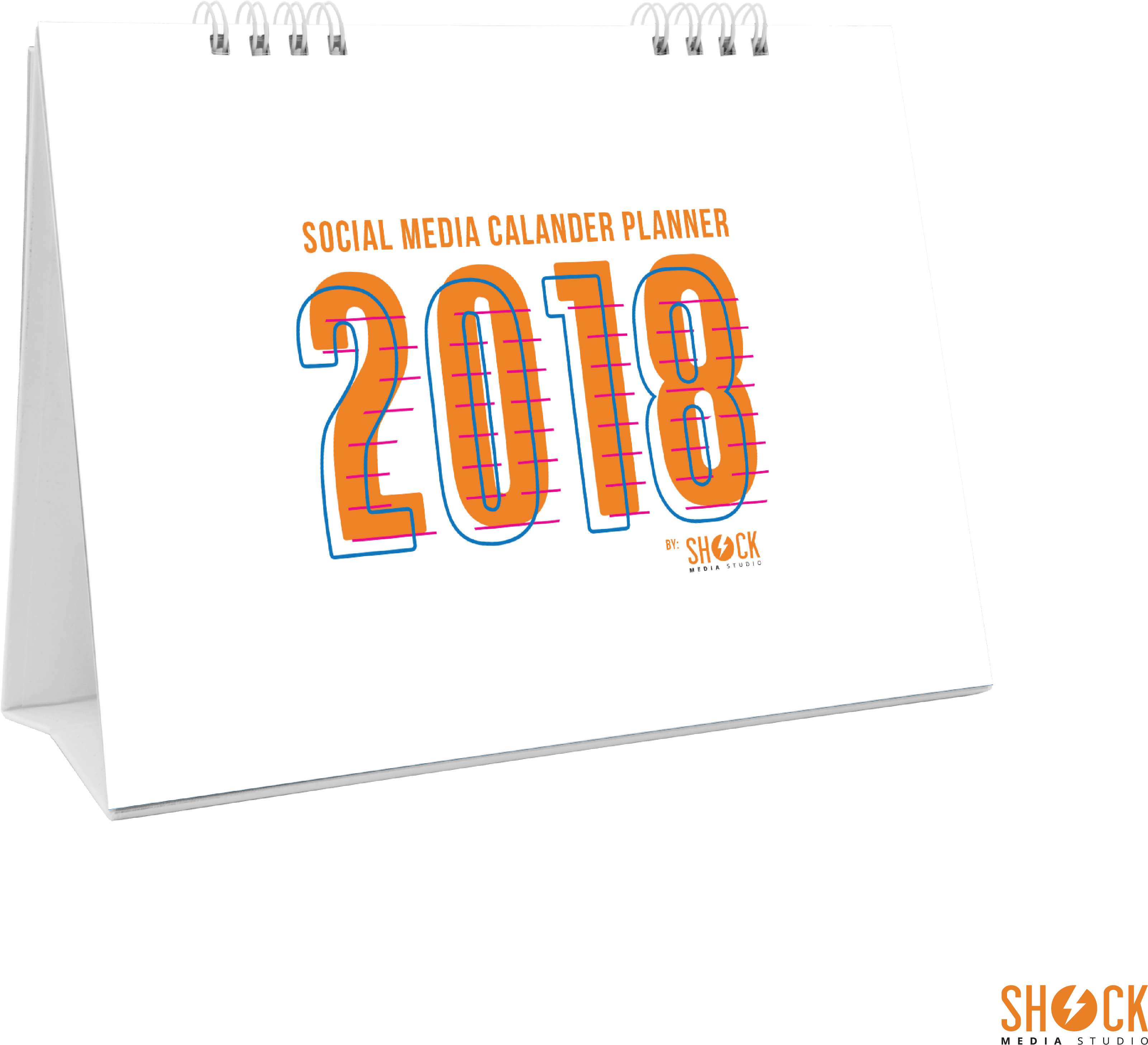 2018 Social Media Calendar Planner - Illustration (4167x4168), Png Download