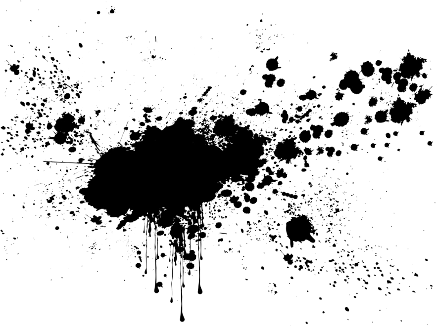 Paint Splash Black And White (1024x1024), Png Download