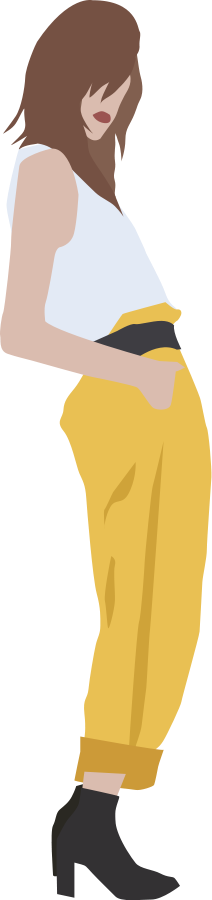 This Free Clipart Png Design Of Vintage Fashion Girl (212x900), Png Download