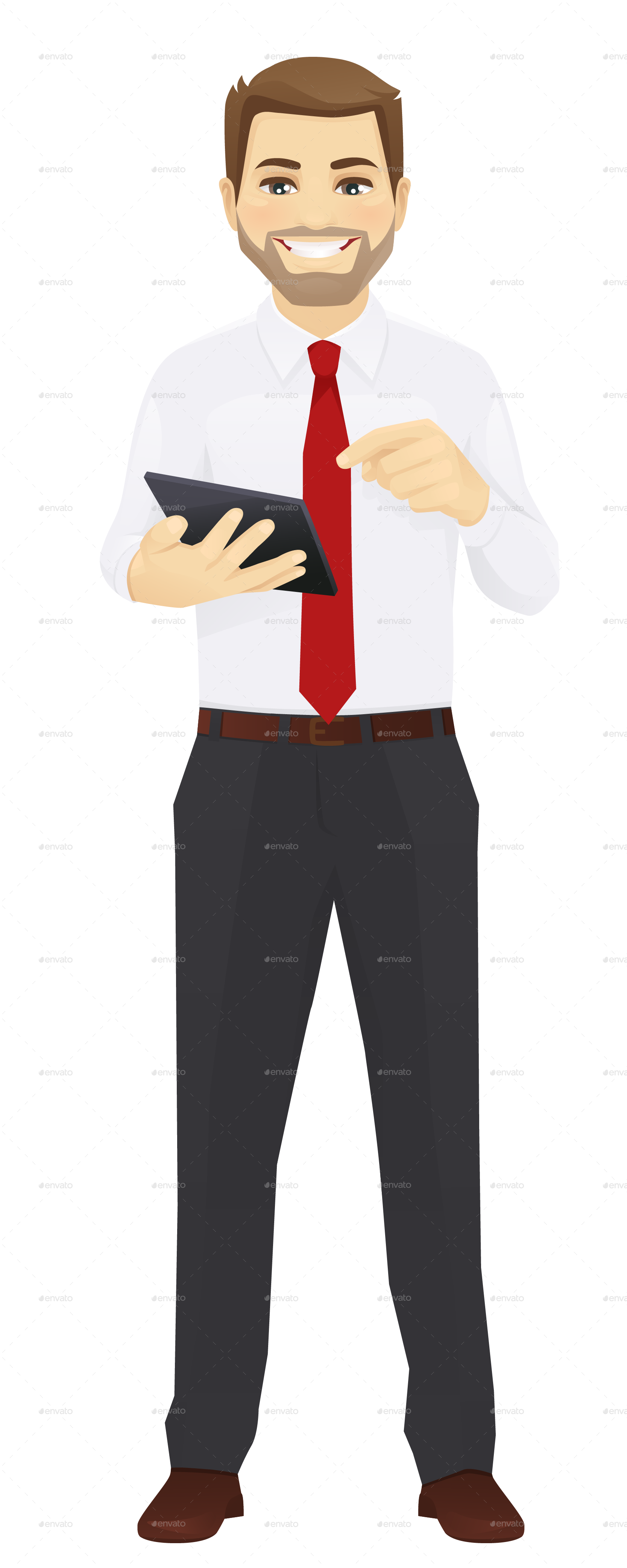 Businessman5-29 - Illustration (1667x4167), Png Download