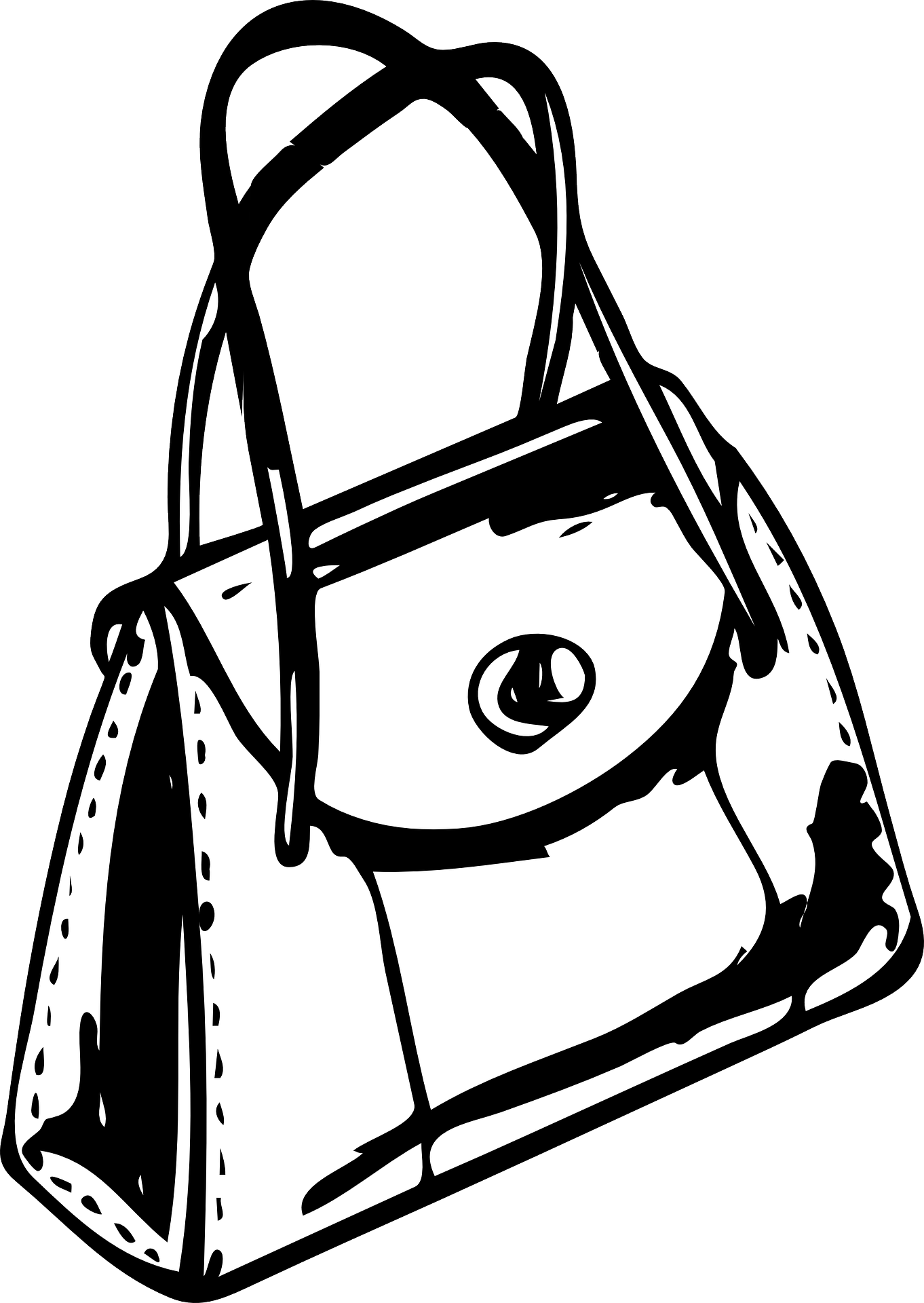 Women Hand Bag - Purse Clip Art (600x844), Png Download