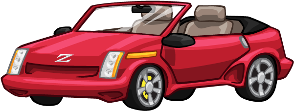 Car Coaster - Convertible (610x323), Png Download