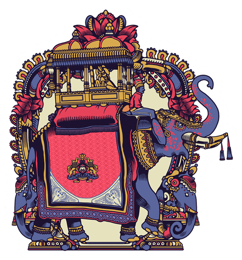 Royal Elephant Sticker - Royal Clipart Of Elephants (528x528), Png Download