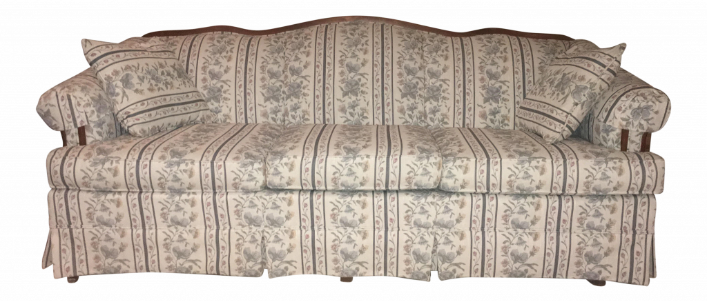 Floral Sofa Elegant Broyhill Floral Sofa Pillows Chairish - Studio Couch (1024x438), Png Download