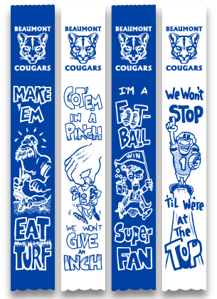 Peprib - Football Spirit Ribbons (305x420), Png Download