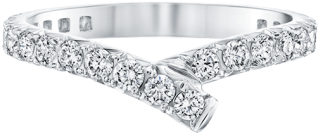 Ribbon Diamond Wedding Band - Wedding Ring (760x500), Png Download