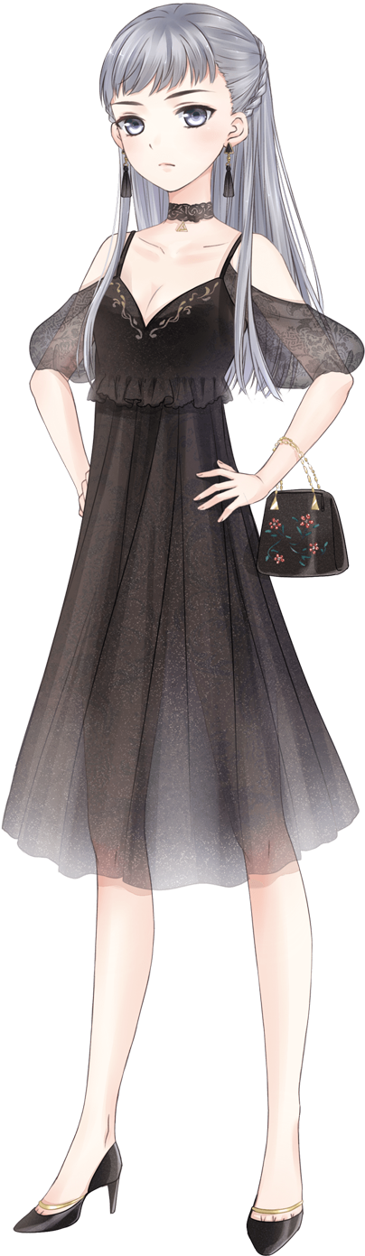 Kimi 18-1 - Drawing Or Girl In Dress Easy (750x1600), Png Download