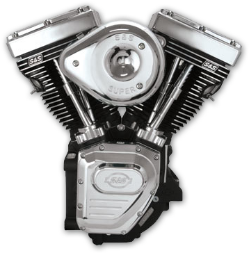 B2 Twin-cam Harley Replacement Engine 126" - S&s Motor (410x410), Png Download