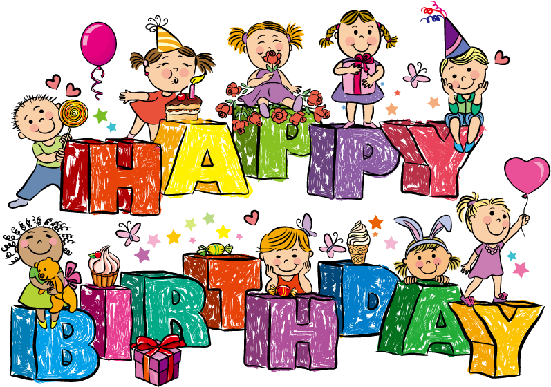 Cartoon Birthday Vector Material Wordart - Cartoon Birthday (800x579), Png Download