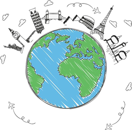 Travel The World Png (426x426), Png Download