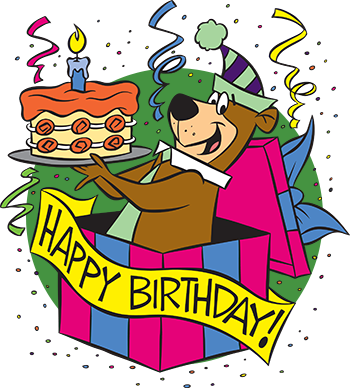 Host Your Family Member's Next Birthday Party At Jellystone - Yogi Bear Birthday Card (350x388), Png Download