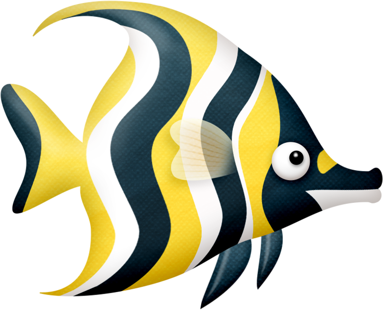 Butterflyfish Clipart Real Fish - Animales De Mar Png Peces (800x714), Png Download