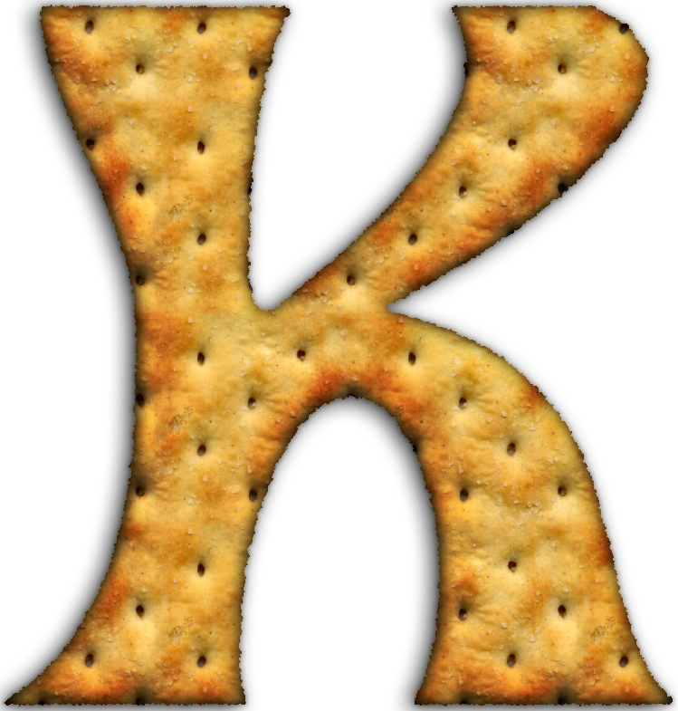 Alfabeto Hecho Con Galletas Saladas - Letter (749x785), Png Download