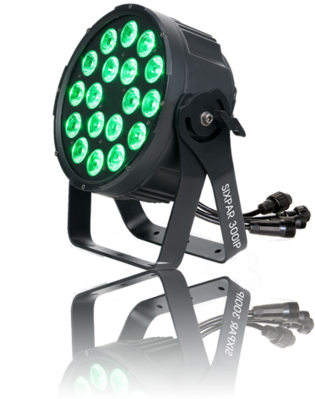 Led Lights - Elation Lighting Sixpar 300ip 18 X 12w 6-in-1 Par W/ (422x422), Png Download