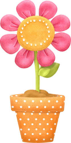 One Birdie Lane - Flower In A Pot Clipart (247x500), Png Download