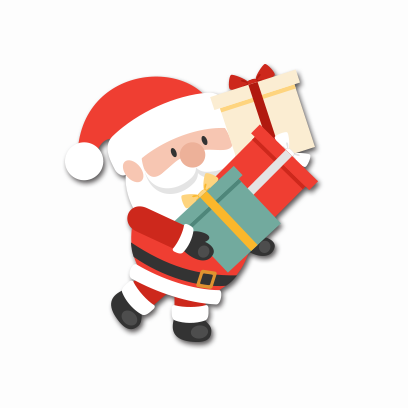 Xmas Santa Stickers Messages Sticker-3 - Santa Stickers Png (408x408), Png Download
