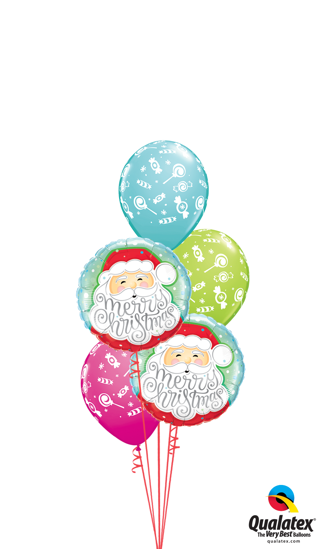 Merry Christmas Santa 2 - Merry Christmas Santa Balloon Gift (1050x1800), Png Download