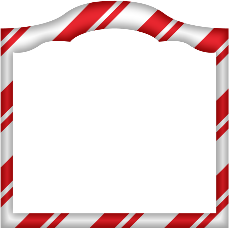 Christmas Day Clipart Clip Art Christmas Santa Claus - Candy Cane Frame Png (900x900), Png Download