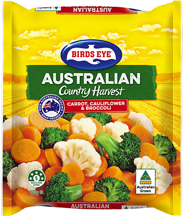 Carrot, Cauliflower & Broccoli - Birds Eye Country Harvest Mixed Vegetables Peas (560x460), Png Download