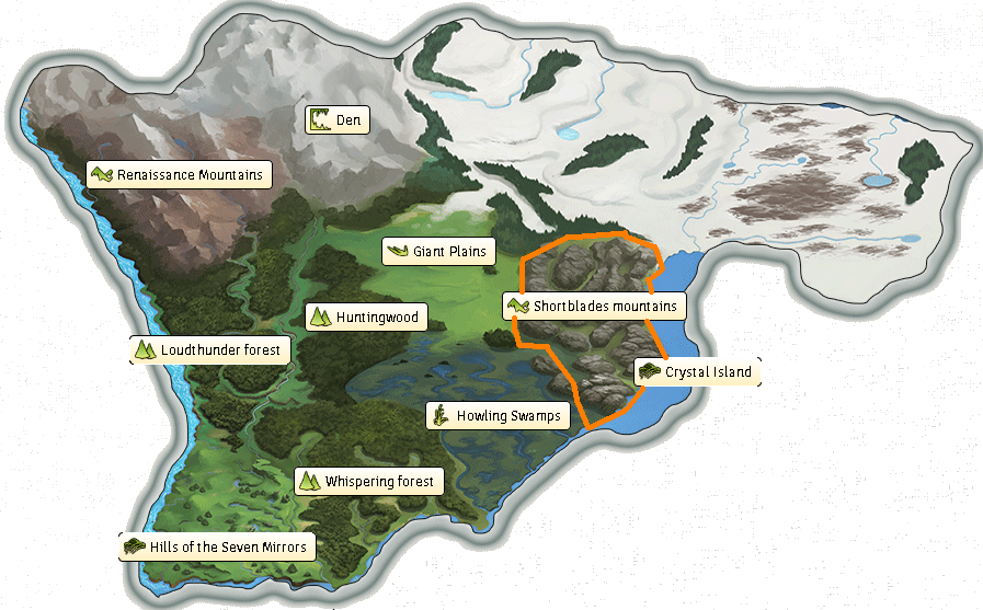 Shortblades Mountains - Wiki (897x557), Png Download