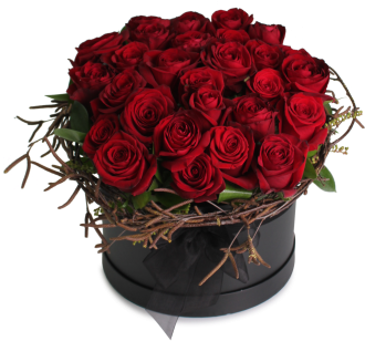 Romantic Rose Hat Box - Flower (389x360), Png Download