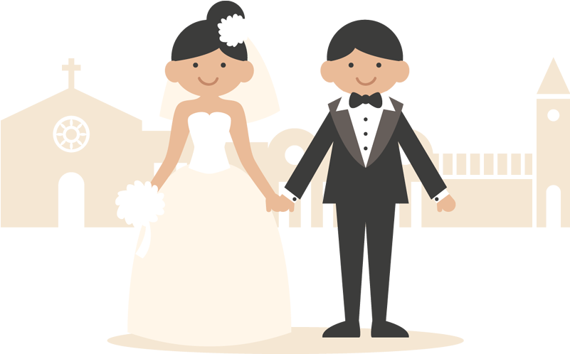Wedding Couple Png - Marriage Reception Invitation Card (800x510), Png Download