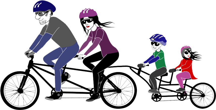 Cycling Png Picture - Family Cycling Png (862x445), Png Download