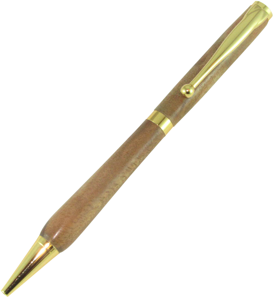 Slimline Pen Builder - Gold Pen Clipart (782x784), Png Download