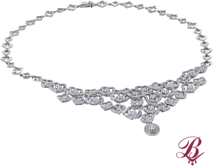 Diamond Gossamer Garden Necklace - Chain (740x740), Png Download