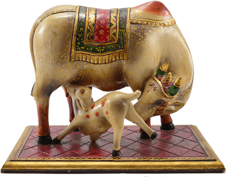 Kamdhenu Cow With Calf - Working Animal (800x800), Png Download