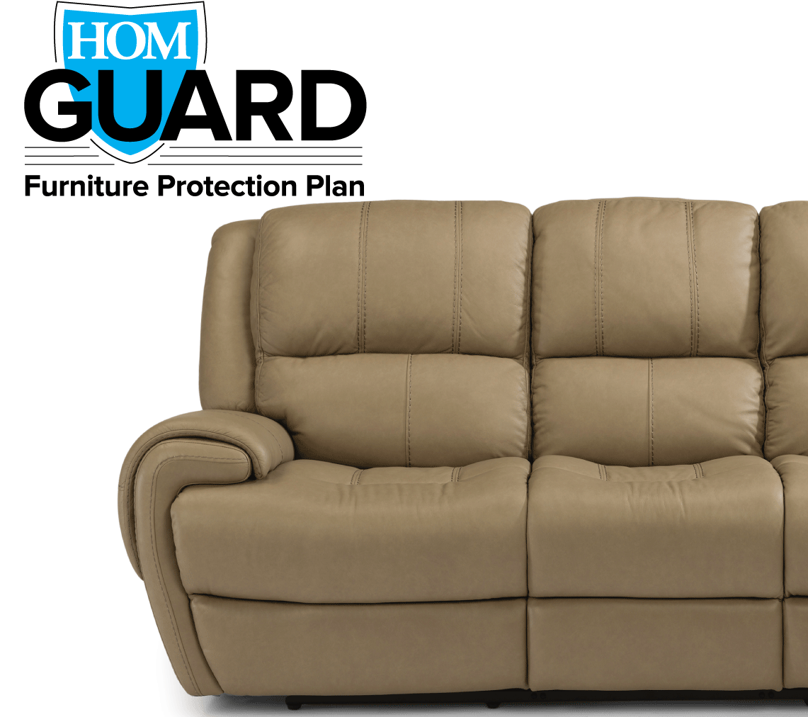 Hom Guard For Leather - Metro Leather Power Recline Lay Flat Sofa | 91" To (1140x1045), Png Download
